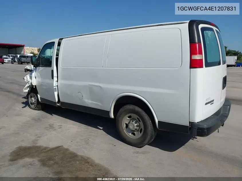 2014 Chevrolet Express 2500 Work Van VIN: 1GCWGFCA4E1207831 Lot: 45623531