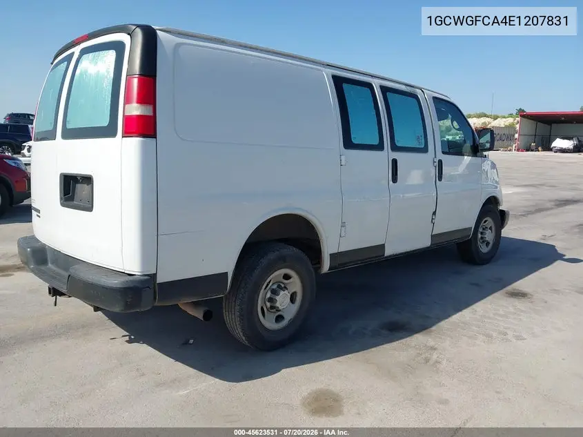 2014 Chevrolet Express 2500 Work Van VIN: 1GCWGFCA4E1207831 Lot: 45623531