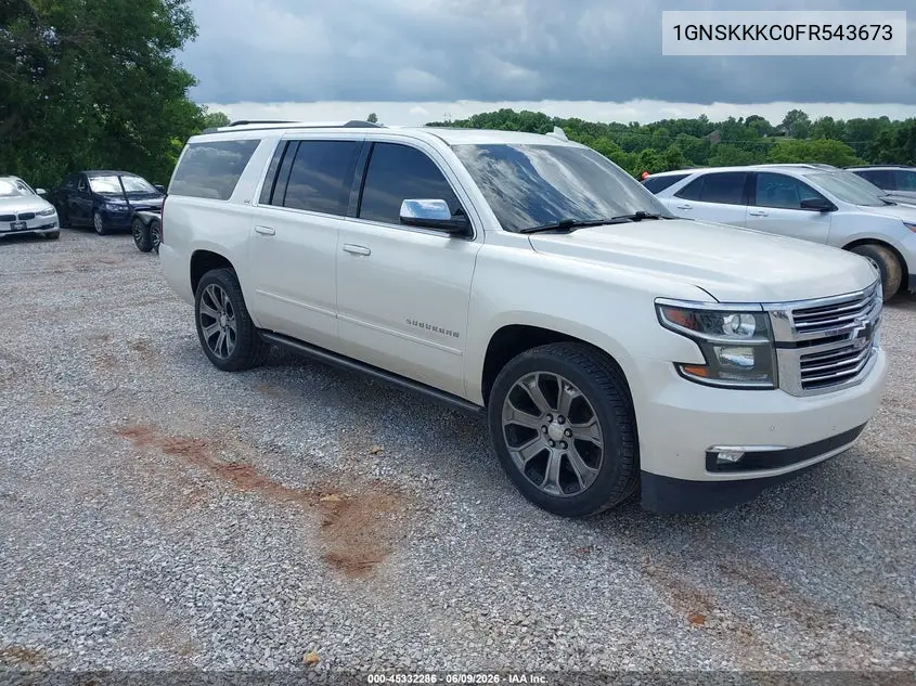 2015 Chevrolet Suburban 1500 Ltz VIN: 1GNSKKKC0FR543673 Lot: 45332286