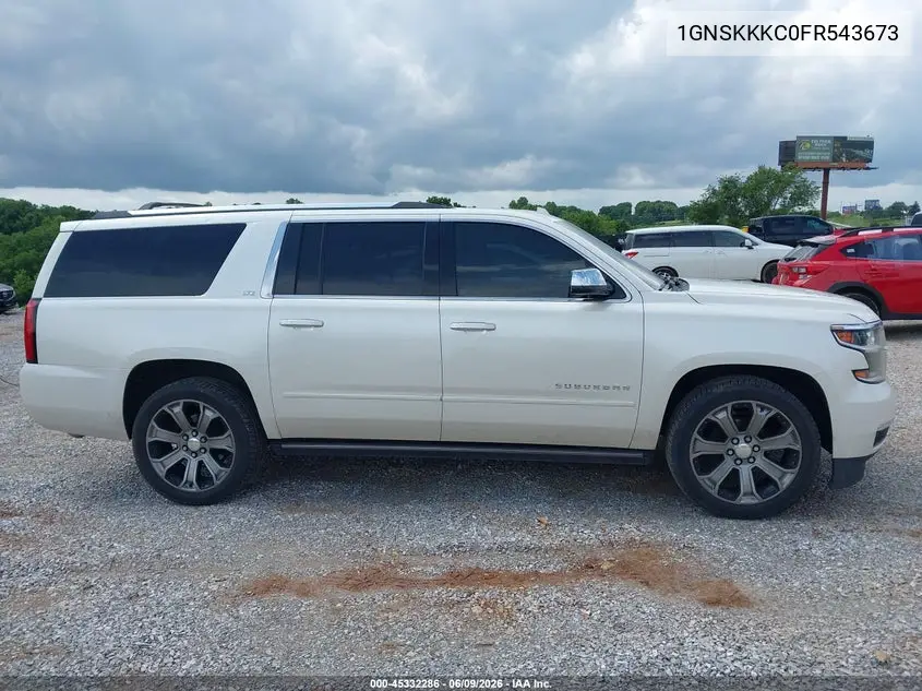 2015 Chevrolet Suburban 1500 Ltz VIN: 1GNSKKKC0FR543673 Lot: 45332286