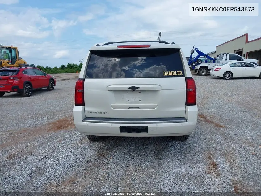 2015 Chevrolet Suburban 1500 Ltz VIN: 1GNSKKKC0FR543673 Lot: 45332286
