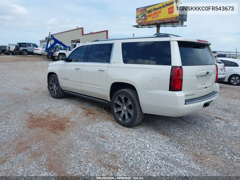 2015 Chevrolet Suburban 1500 Ltz VIN: 1GNSKKKC0FR543673 Lot: 45332286
