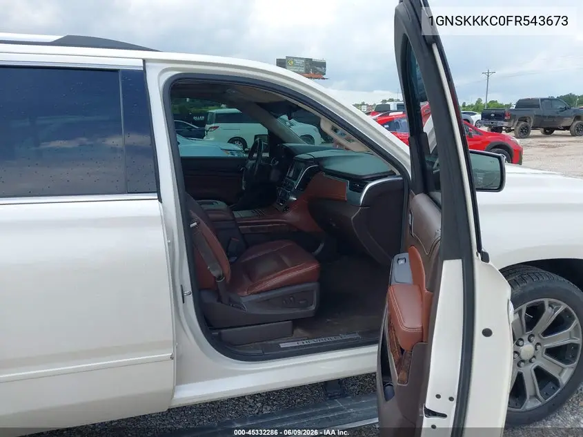 2015 Chevrolet Suburban 1500 Ltz VIN: 1GNSKKKC0FR543673 Lot: 45332286