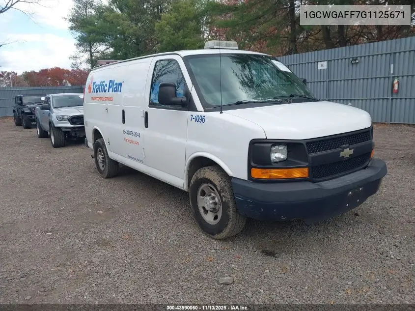 1GCWGAFF7G1125671 2016 Chevrolet Express 2500 Work Van