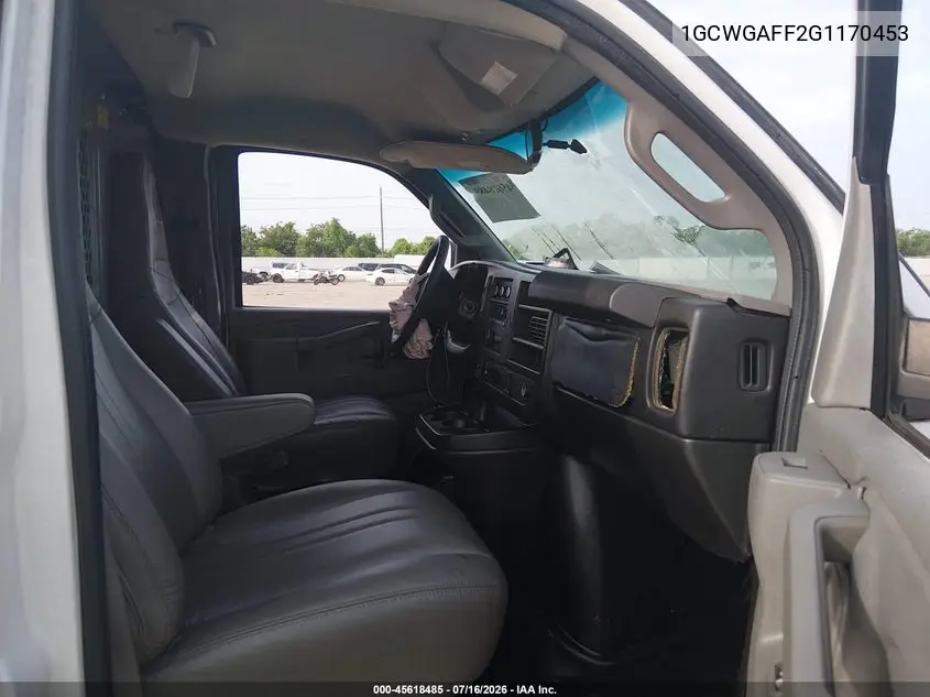 2016 Chevrolet Express 2500 Work Van VIN: 1GCWGAFF2G1170453 Lot: 45618485