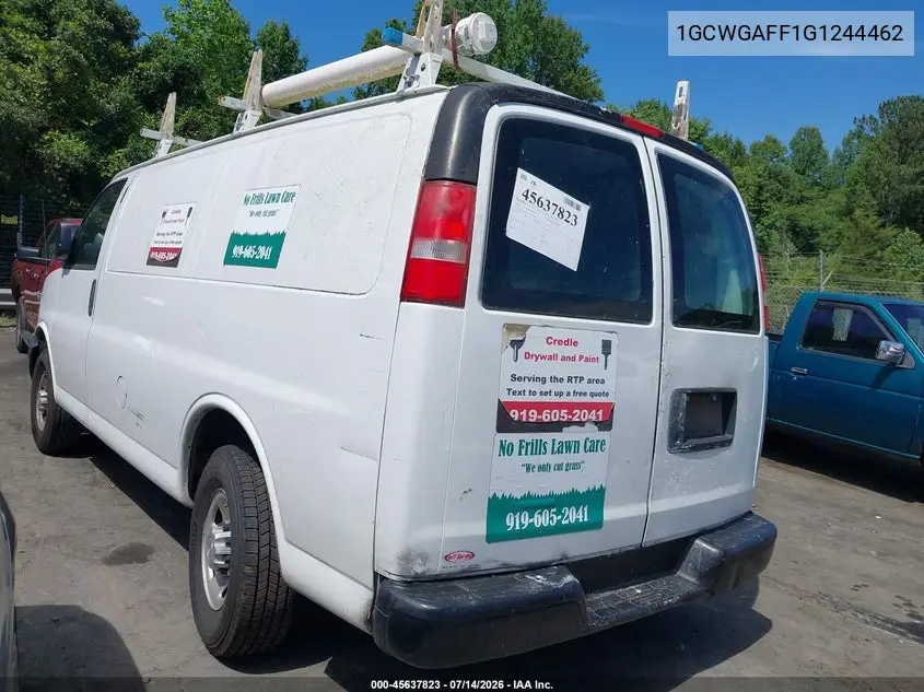 2016 Chevrolet Express 2500 Work Van VIN: 1GCWGAFF1G1244462 Lot: 45637823