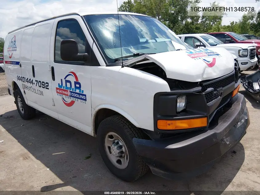 2017 Chevrolet Express 2500 Work Van VIN: 1GCWGAFF1H1348578 Lot: 45465019