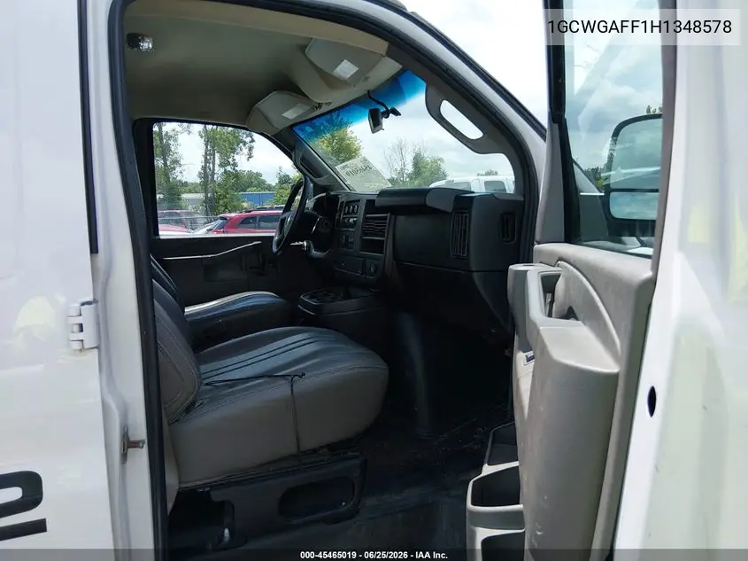 2017 Chevrolet Express 2500 Work Van VIN: 1GCWGAFF1H1348578 Lot: 45465019