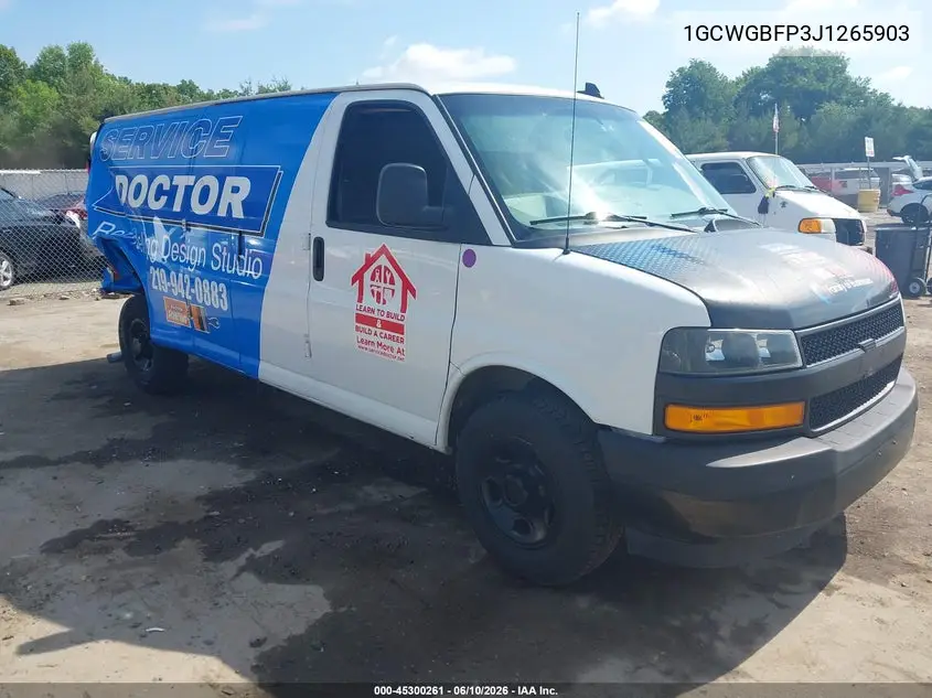 2018 Chevrolet Express 2500 Work Van VIN: 1GCWGBFP3J1265903 Lot: 45300261