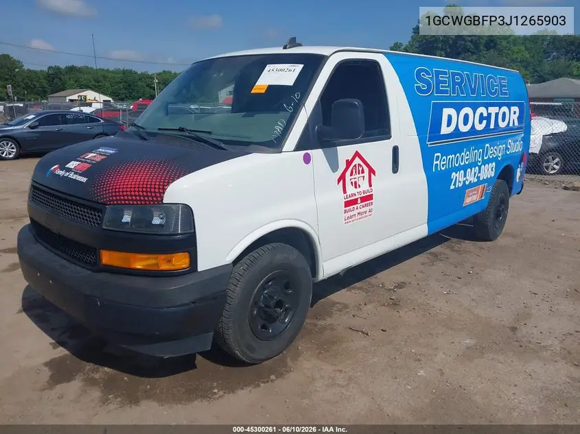 2018 Chevrolet Express 2500 Work Van VIN: 1GCWGBFP3J1265903 Lot: 45300261