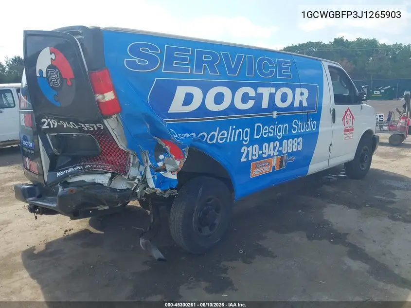 2018 Chevrolet Express 2500 Work Van VIN: 1GCWGBFP3J1265903 Lot: 45300261