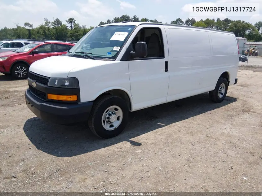 2018 Chevrolet Express 2500 Work Van VIN: 1GCWGBFP1J1317724 Lot: 45554633