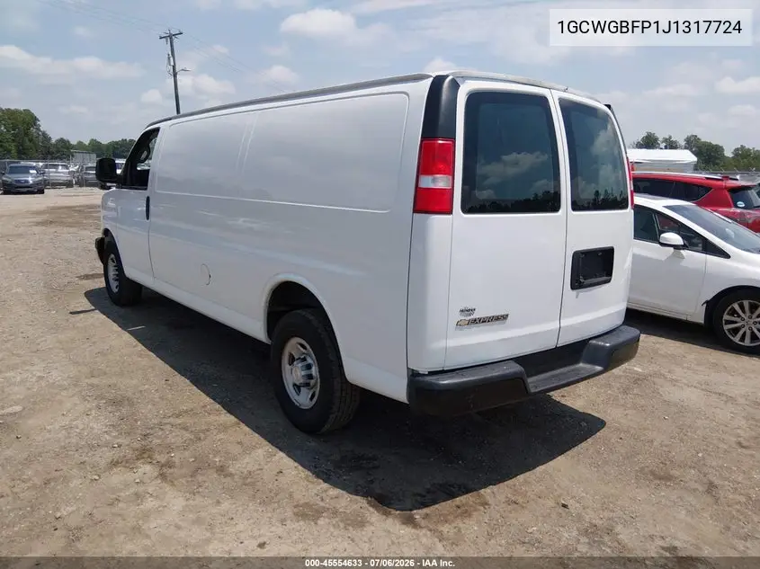 2018 Chevrolet Express 2500 Work Van VIN: 1GCWGBFP1J1317724 Lot: 45554633