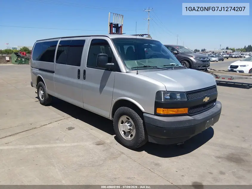 2018 Chevrolet Express 3500 Ls VIN: 1GAZGNFG7J1274207 Lot: 45605195