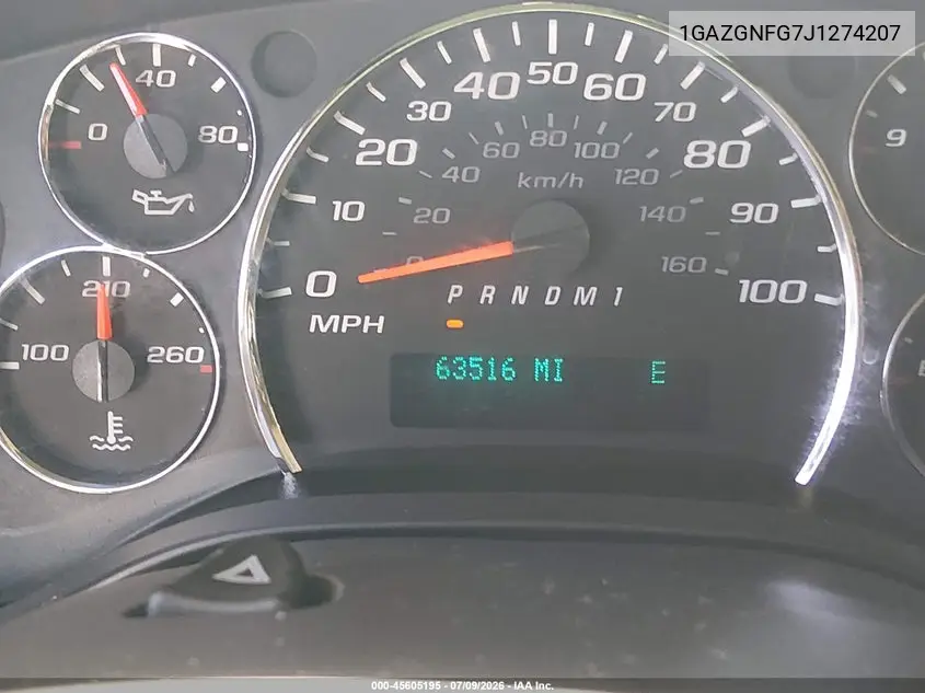 2018 Chevrolet Express 3500 Ls VIN: 1GAZGNFG7J1274207 Lot: 45605195