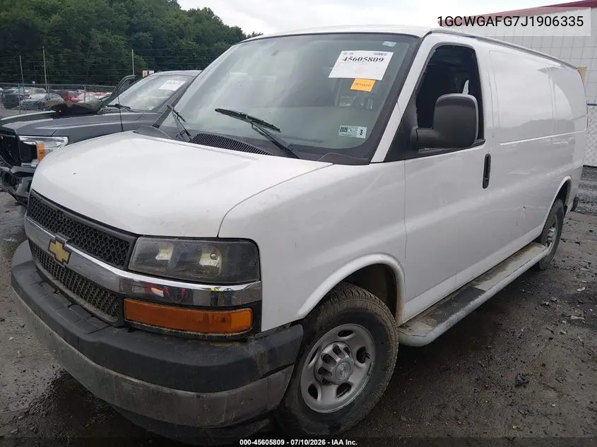 2018 Chevrolet Express 2500 Work Van VIN: 1GCWGAFG7J1906335 Lot: 45605809