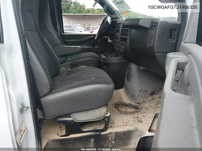 2018 Chevrolet Express 2500 Work Van VIN: 1GCWGAFG7J1906335 Lot: 45605809