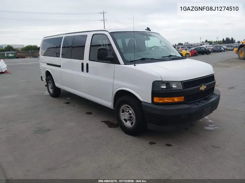 2018 Chevrolet Express 3500 Ls VIN: 1GAZGNFG8J1274510 Lot: 45632275