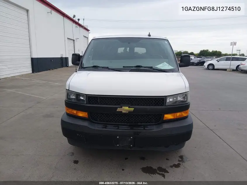 2018 Chevrolet Express 3500 Ls VIN: 1GAZGNFG8J1274510 Lot: 45632275