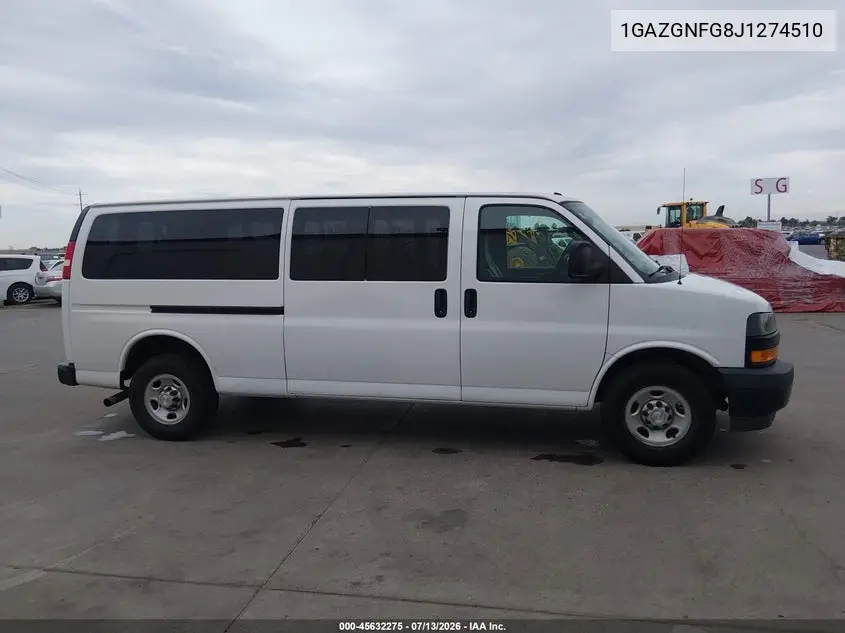 2018 Chevrolet Express 3500 Ls VIN: 1GAZGNFG8J1274510 Lot: 45632275