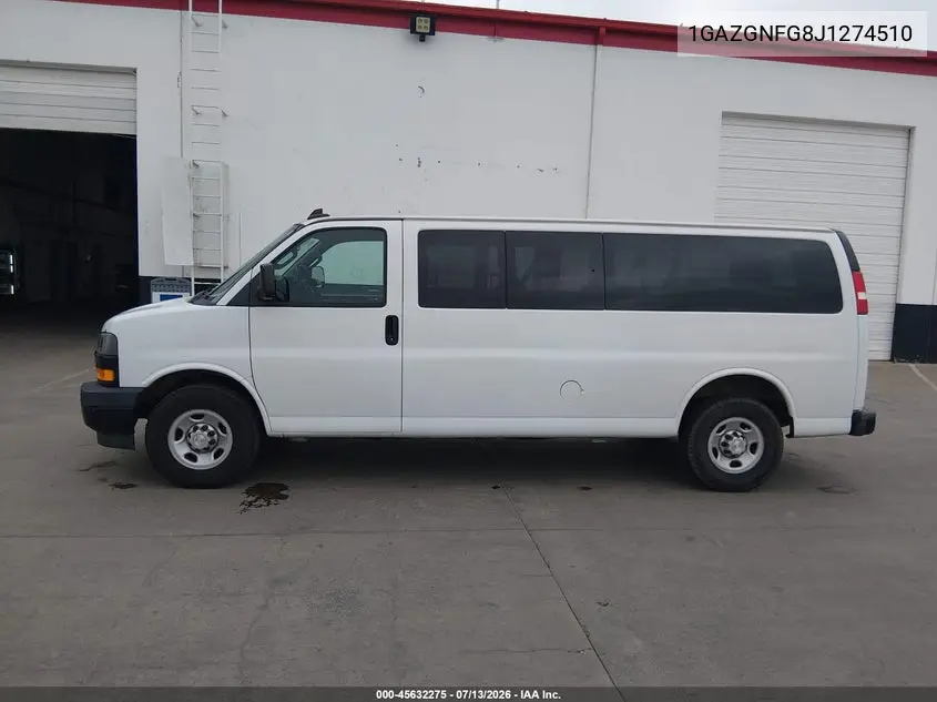 2018 Chevrolet Express 3500 Ls VIN: 1GAZGNFG8J1274510 Lot: 45632275