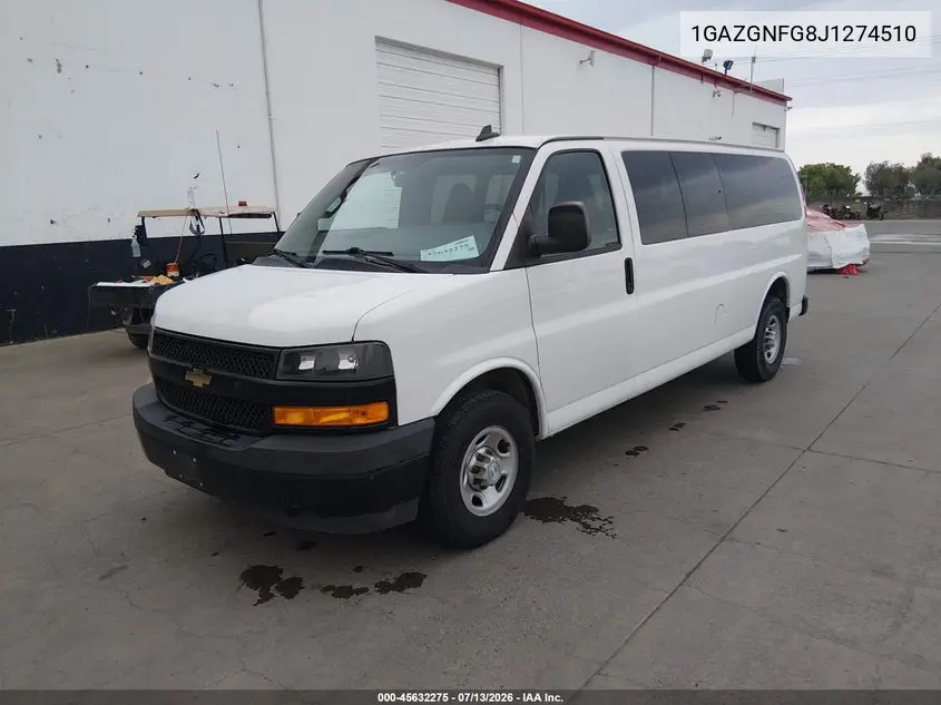2018 Chevrolet Express 3500 Ls VIN: 1GAZGNFG8J1274510 Lot: 45632275