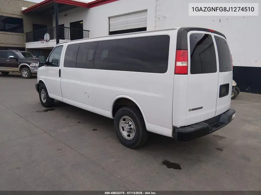 2018 Chevrolet Express 3500 Ls VIN: 1GAZGNFG8J1274510 Lot: 45632275