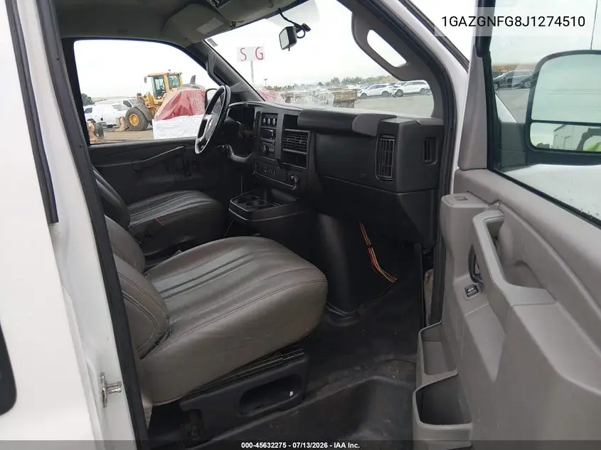 2018 Chevrolet Express 3500 Ls VIN: 1GAZGNFG8J1274510 Lot: 45632275