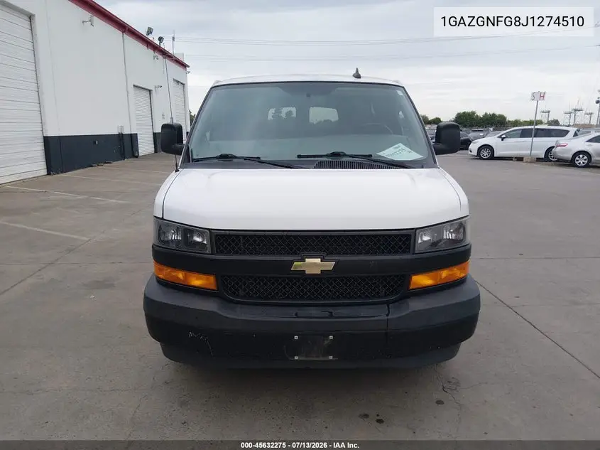 2018 Chevrolet Express 3500 Ls VIN: 1GAZGNFG8J1274510 Lot: 45632275