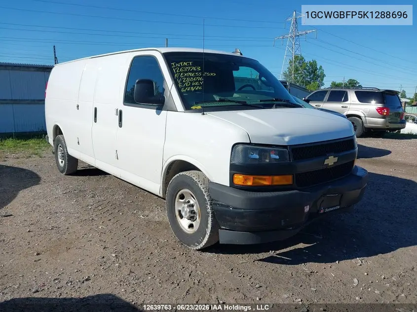 2019 Chevrolet Express 2500 VIN: 1GCWGBFP5K1288696 Lot: 12639763