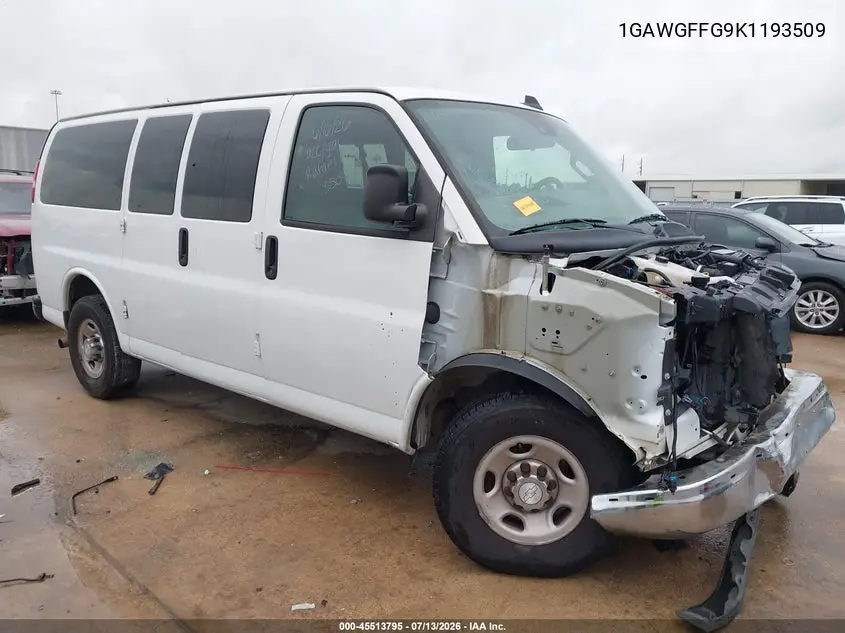 2019 Chevrolet Express 2500 Lt VIN: 1GAWGFFG9K1193509 Lot: 45513795