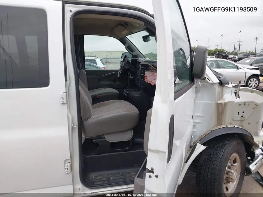 2019 Chevrolet Express 2500 Lt VIN: 1GAWGFFG9K1193509 Lot: 45513795