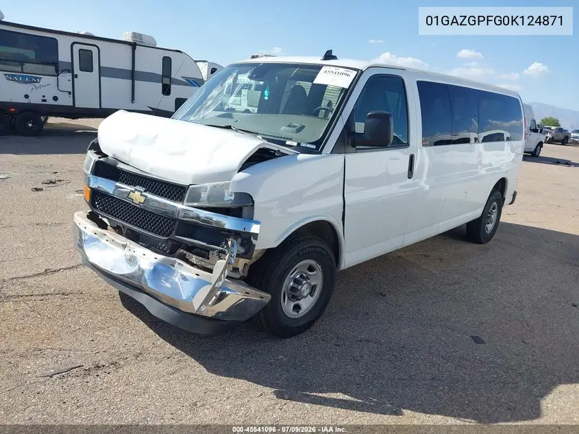 2019 Chevrolet Express G3500 Lt VIN: 01GAZGPFG0K124871 Lot: 45541096