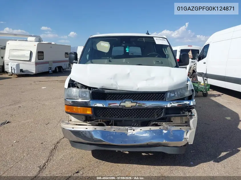 2019 Chevrolet Express G3500 Lt VIN: 01GAZGPFG0K124871 Lot: 45541096