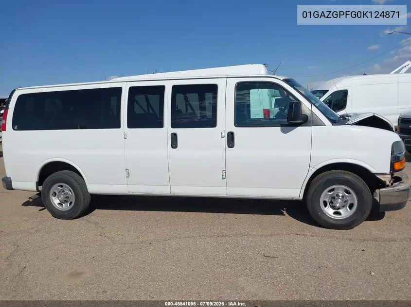 2019 Chevrolet Express G3500 Lt VIN: 01GAZGPFG0K124871 Lot: 45541096