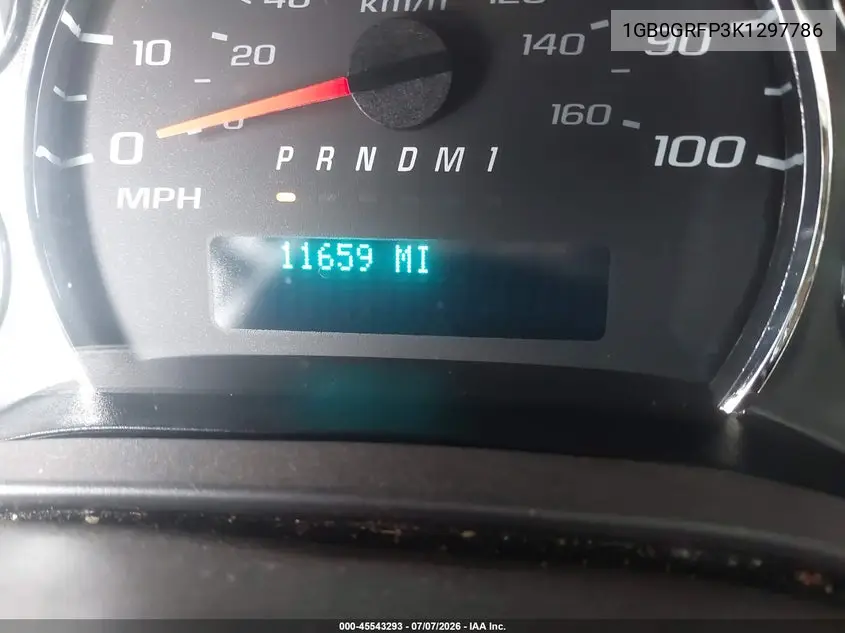 2019 Chevrolet Express Cutaway 4500 VIN: 1GB0GRFP3K1297786 Lot: 45543293