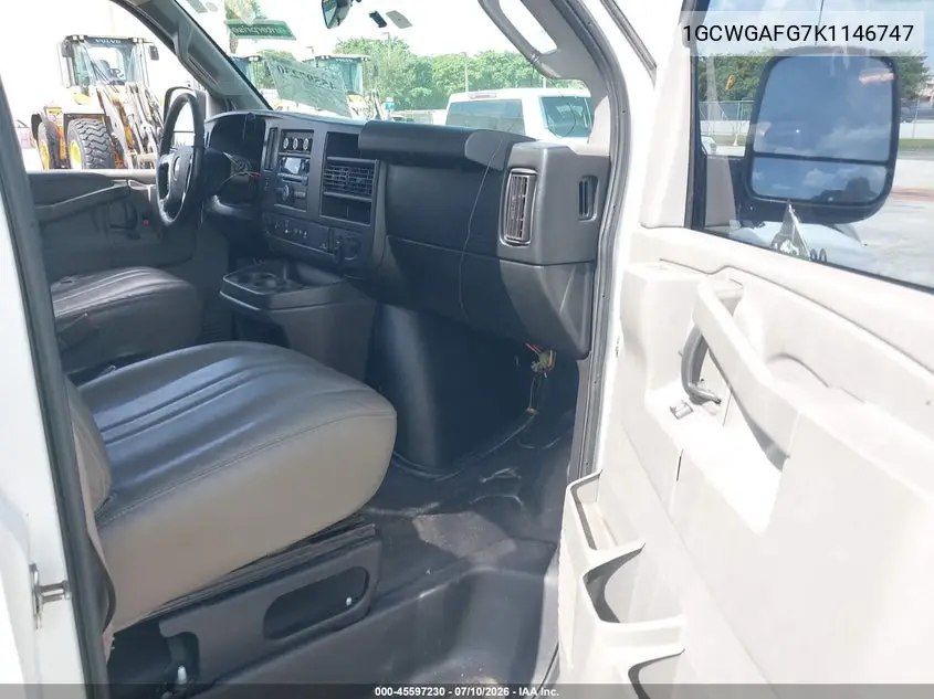 2019 Chevrolet Express 2500 Work Van VIN: 1GCWGAFG7K1146747 Lot: 45597230