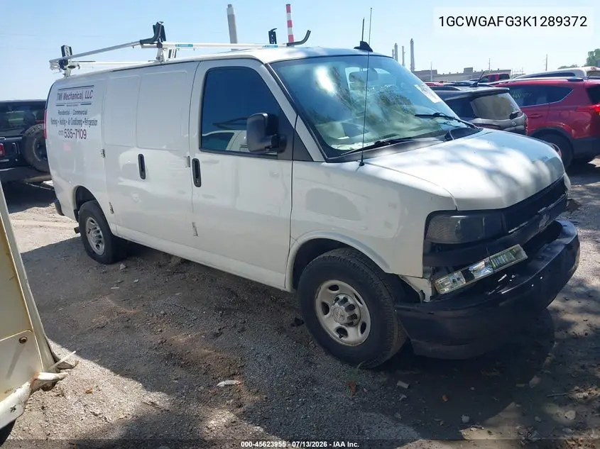 2019 Chevrolet Express 2500 Work Van VIN: 1GCWGAFG3K1289372 Lot: 45623955