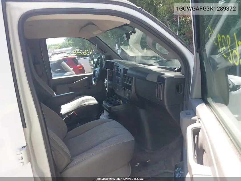 2019 Chevrolet Express 2500 Work Van VIN: 1GCWGAFG3K1289372 Lot: 45623955