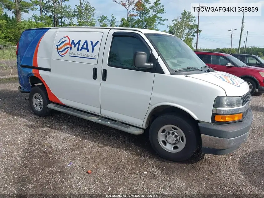 2019 Chevrolet Express 2500 Work Van VIN: 1GCWGAFG4K1358859 Lot: 45625274