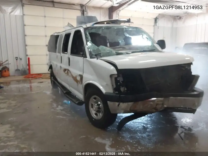 1GAZGPFG8L1214953 2020 Chevrolet Express Passenger Rwd 3500 Extended Wheelbase Lt