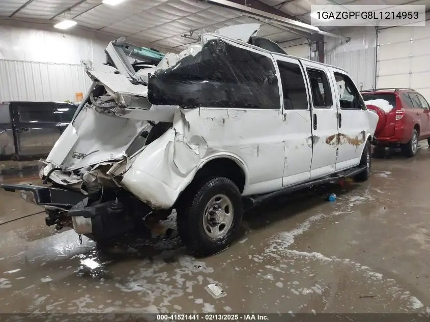 1GAZGPFG8L1214953 2020 Chevrolet Express Passenger Rwd 3500 Extended Wheelbase Lt