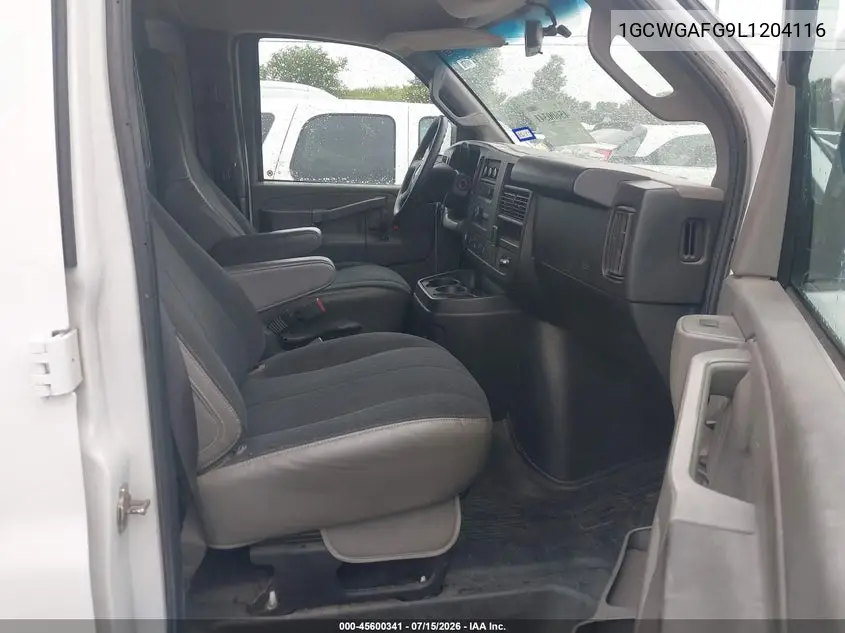 2020 Chevrolet Express Cargo Rwd 2500 Regular Wheelbase Wt VIN: 1GCWGAFG9L1204116 Lot: 45600341