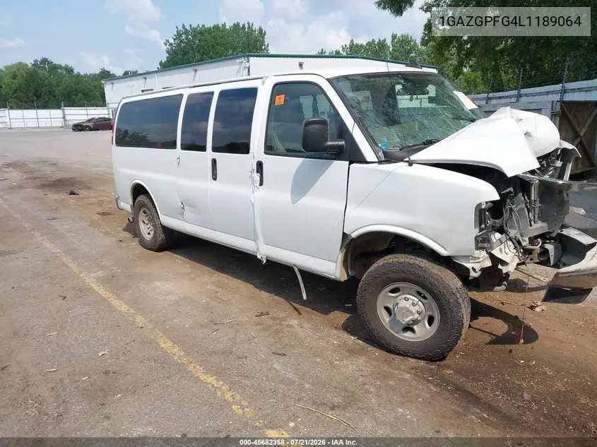 2020 Chevrolet Express Passenger Rwd 3500 Extended Wheelbase Lt VIN: 1GAZGPFG4L1189064 Lot: 45682358