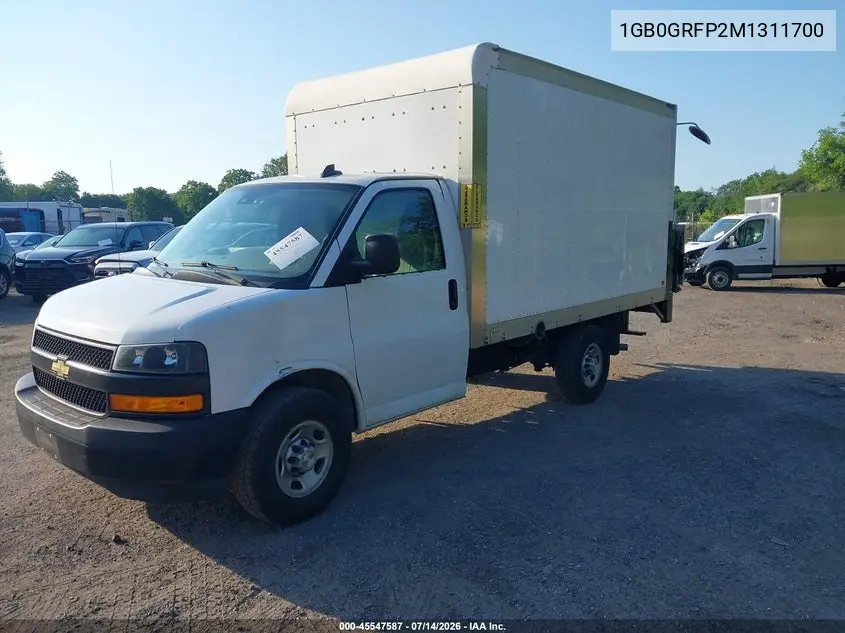 2021 Chevrolet Express Cutaway Work Van VIN: 1GB0GRFP2M1311700 Lot: 45547587