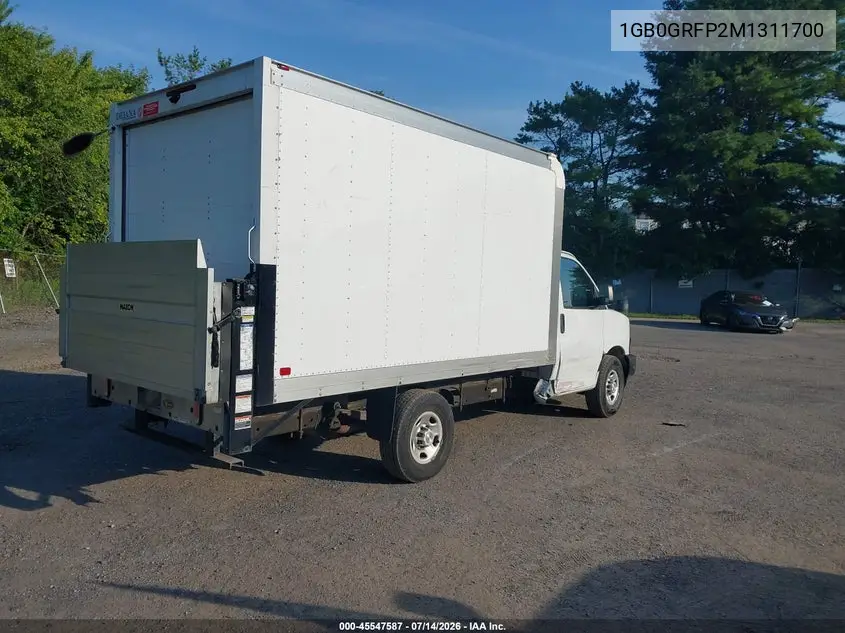 2021 Chevrolet Express Cutaway Work Van VIN: 1GB0GRFP2M1311700 Lot: 45547587