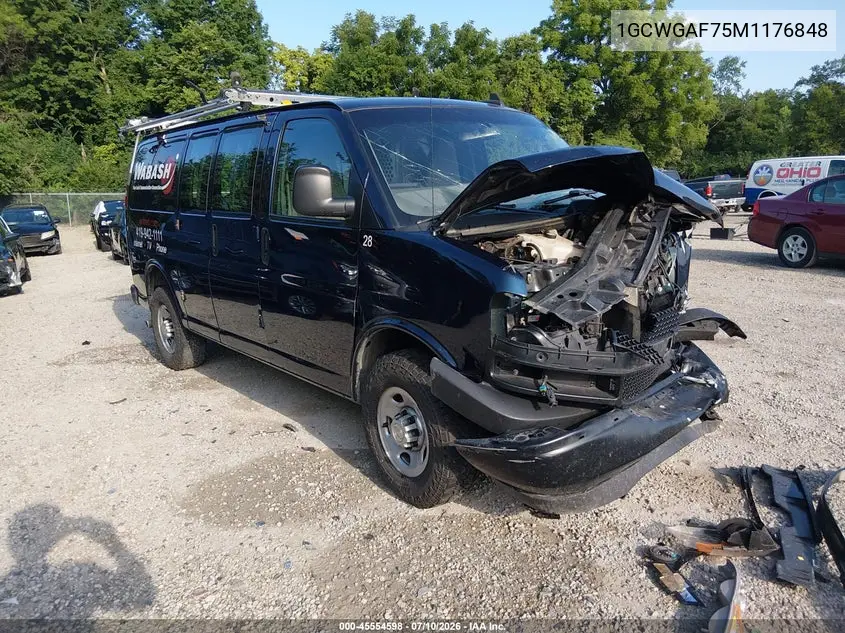2021 Chevrolet Express Cargo Rwd 2500 Regular Wheelbase Wt VIN: 1GCWGAF75M1176848 Lot: 45554598