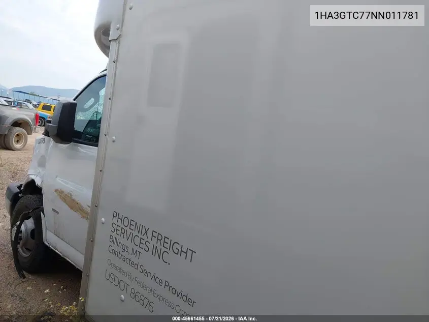 2022 Chevrolet Express Cutaway Work Van VIN: 1HA3GTC77NN011781 Lot: 45661455