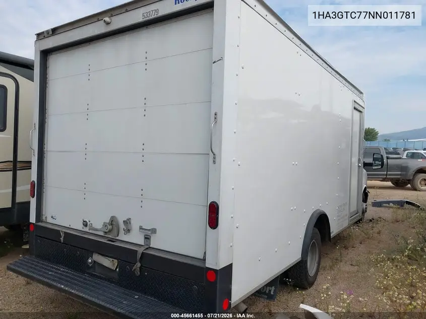 2022 Chevrolet Express Cutaway Work Van VIN: 1HA3GTC77NN011781 Lot: 45661455