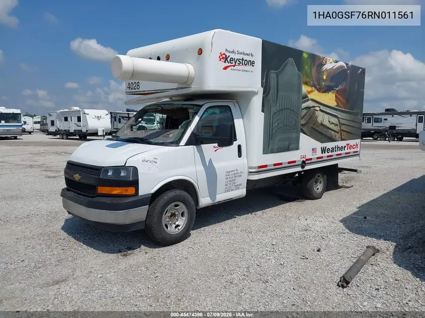 2024 Chevrolet Express Cutaway Work Van VIN: 1HA0GSF76RN011561 Lot: 45474396